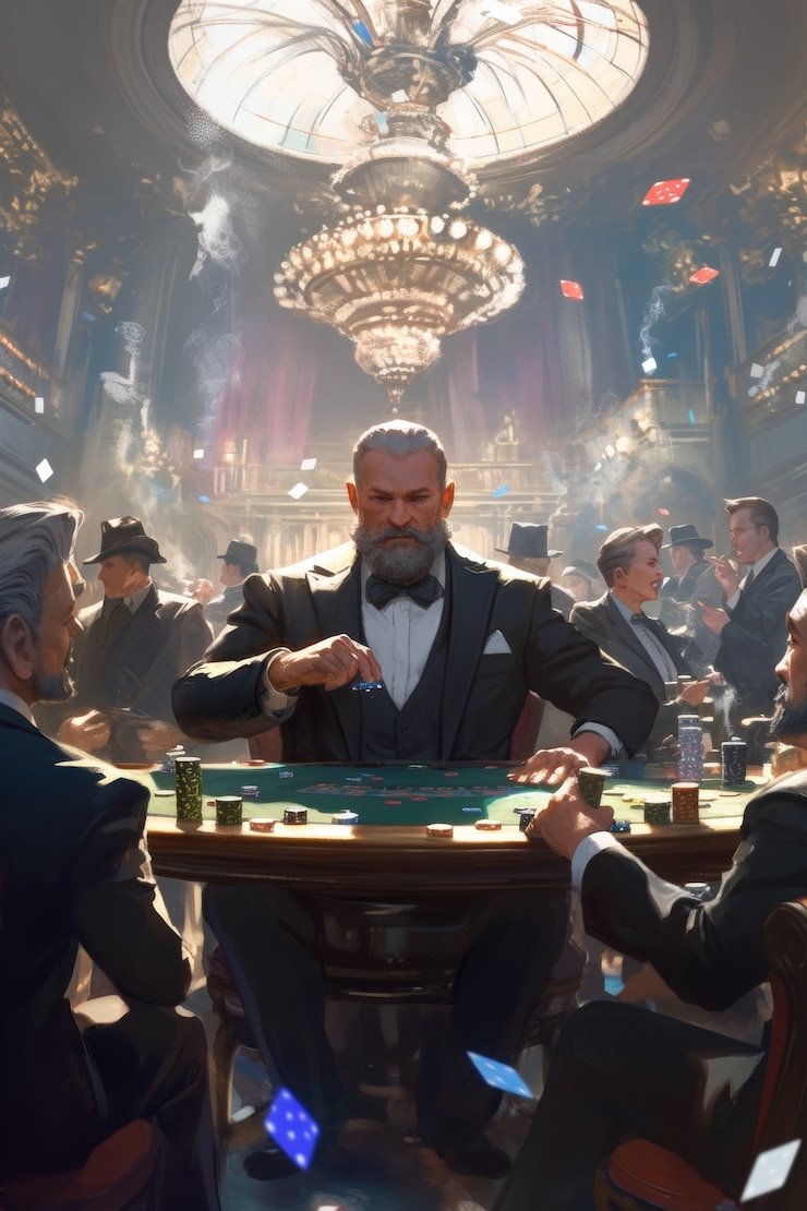 Meja Three Card Poker di feraritoto menampilkan dealer, kartu pemain, dan area taruhan yang jelas